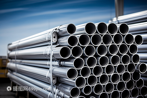 金屬的陣列 銀色鋼管的工業(yè)美學(xué)